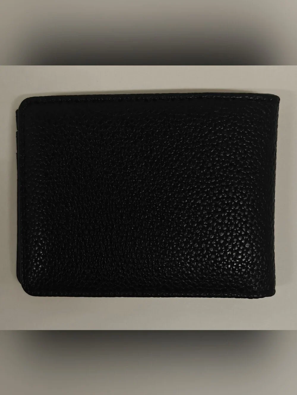 Billabong Black Pebbled Leather Billfold Wallet Embossed Logo Bifold Classic Men